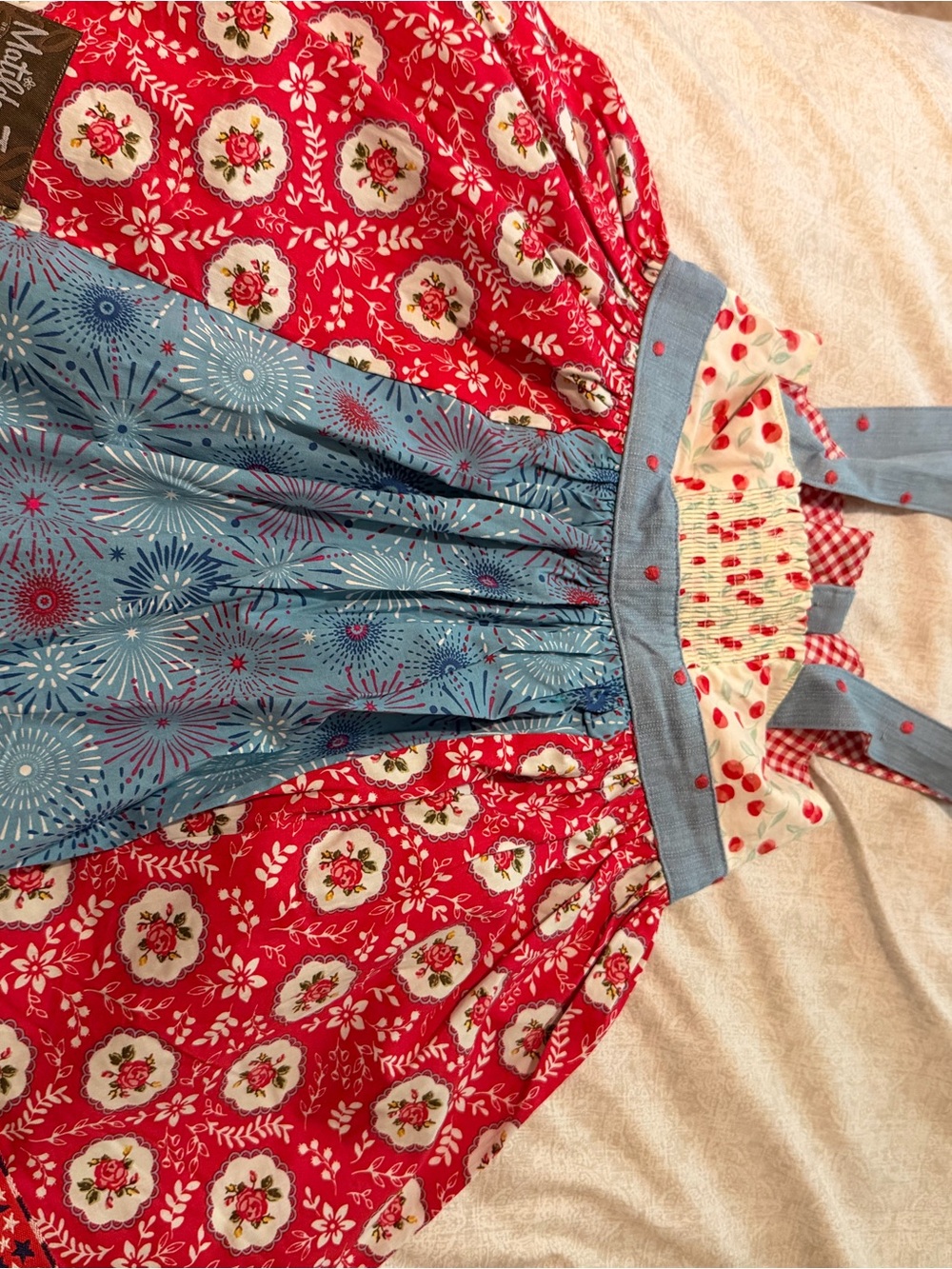 Matilda Jane Red & Blue Floral Patchwork Sundress